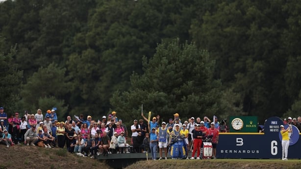 CROMVOIRT, NETHERLANDS - SEPTEMBER 12: Leona Maguire of Team Europetees off on the sixth hole during the Saturday afternoon four-ball matches of the Solheim Cup 2026 at Bernardus Golf on September 12, 2026 in Cromvoirt, Netherlands. (Photo by Naomi Baker/Getty Images)
