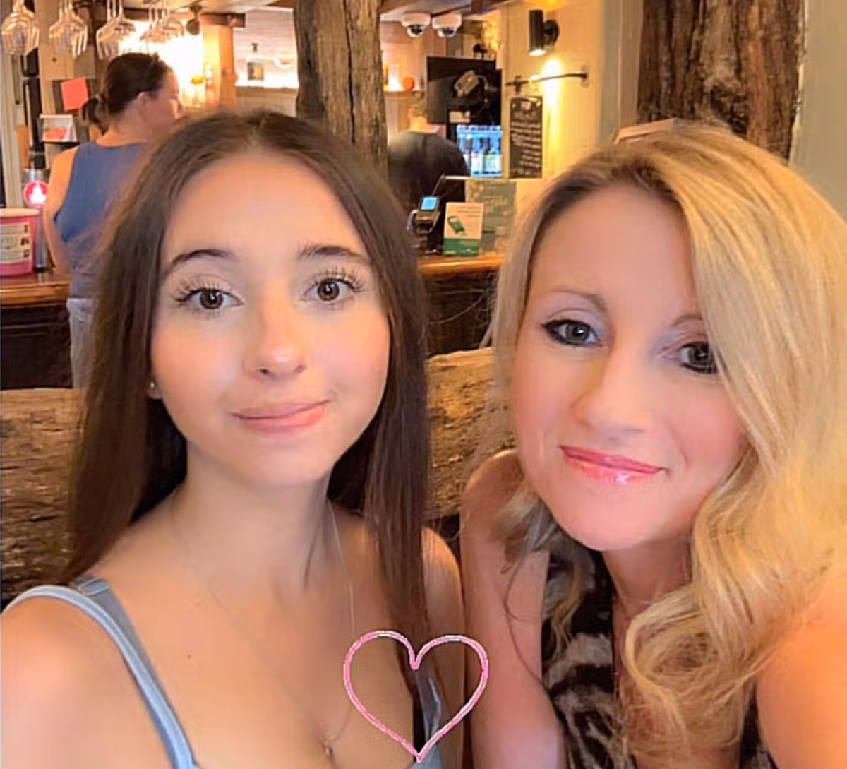 Rebecca, now 43, with her daughter Sian, now 17.