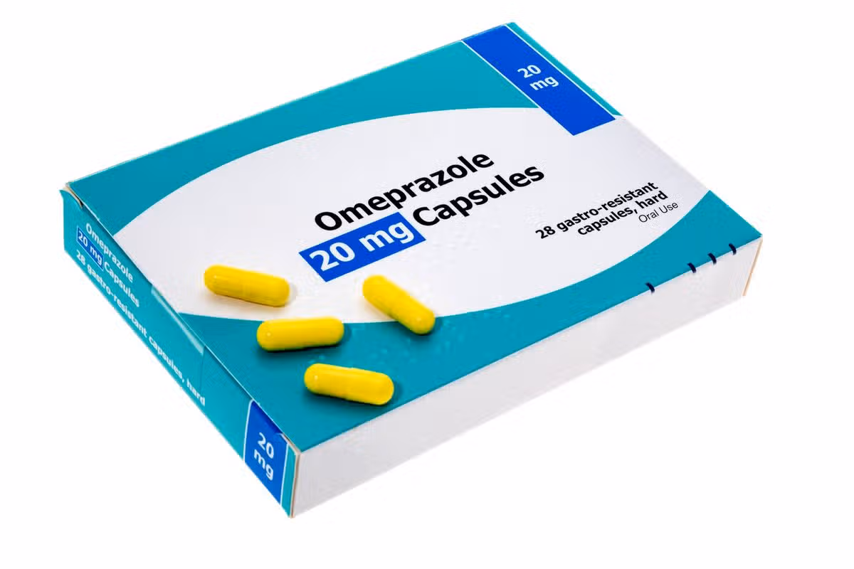 Packet of generic Omeprazole pills