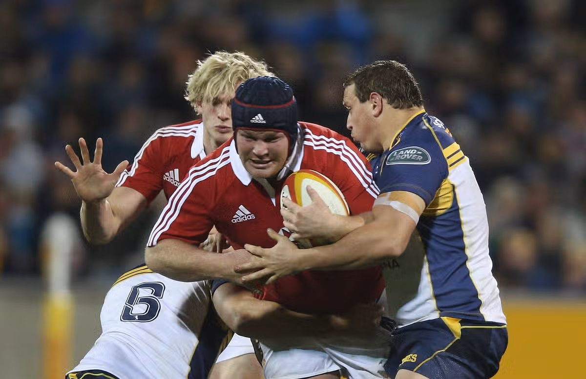 Matt Stevens playing for the Lions