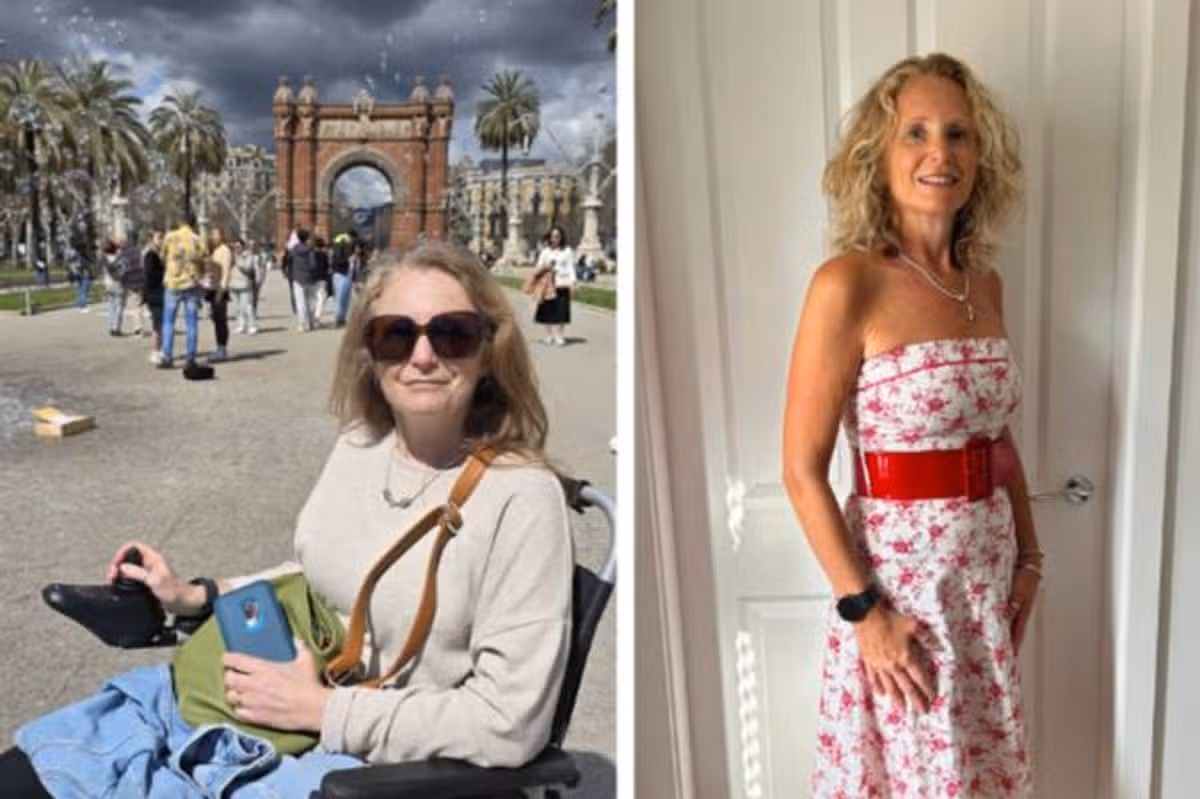 A before and after of Nicola Whitmore