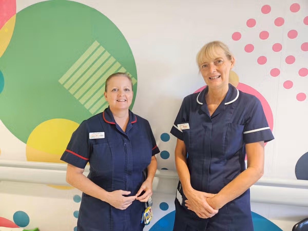 Vanessa Brown, left, deputy nurse director for children, young people and neonatal services, and Anne Dalby,  who works as the ward sister for Woodland Ward, the Paediatric Assessment Unit and PHDU