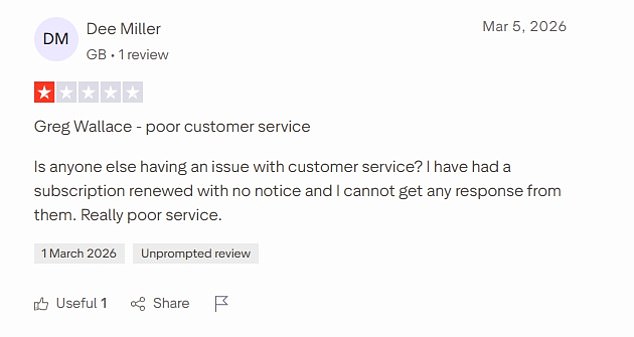 Angry customers wrote: 'Despite numerous efforts to contact via email, Facebook messenger and the website I have yet to have a response with regard to the cancellation of my membership which automatically renewed'