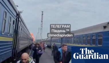 Russian strike on passenger train will not deter Ukraine’s backers, Nato chief says | Ukraine