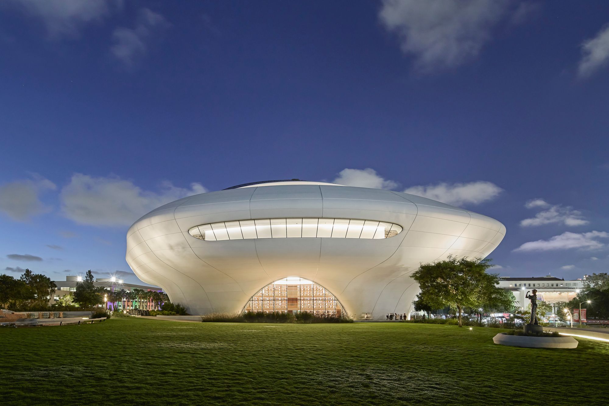 Ma Yansong compares his design for the Lucas Museum to a ‘belly’. ‘It makes you feel protected, and very safe,’ says the architect