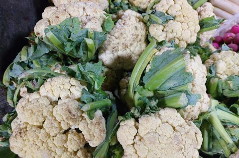 Cauliflower crops that were due to be harvested weeks ago have now started to come through due to recent rainfall