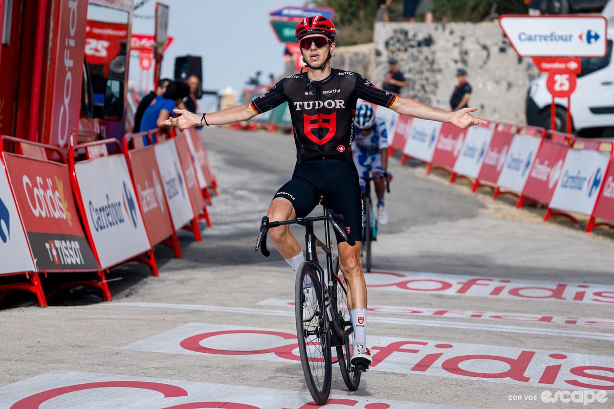 Vuelta stage 14: Marco Brenner wins Tudor's first Grand Tour stage from the breakaway