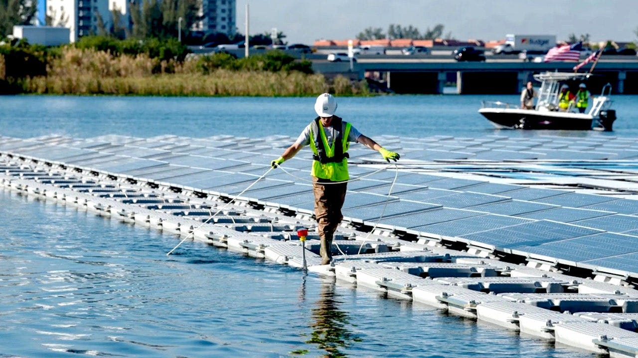 Lima, Ohio floats 3,120 solar panels on its drinking water reservoir