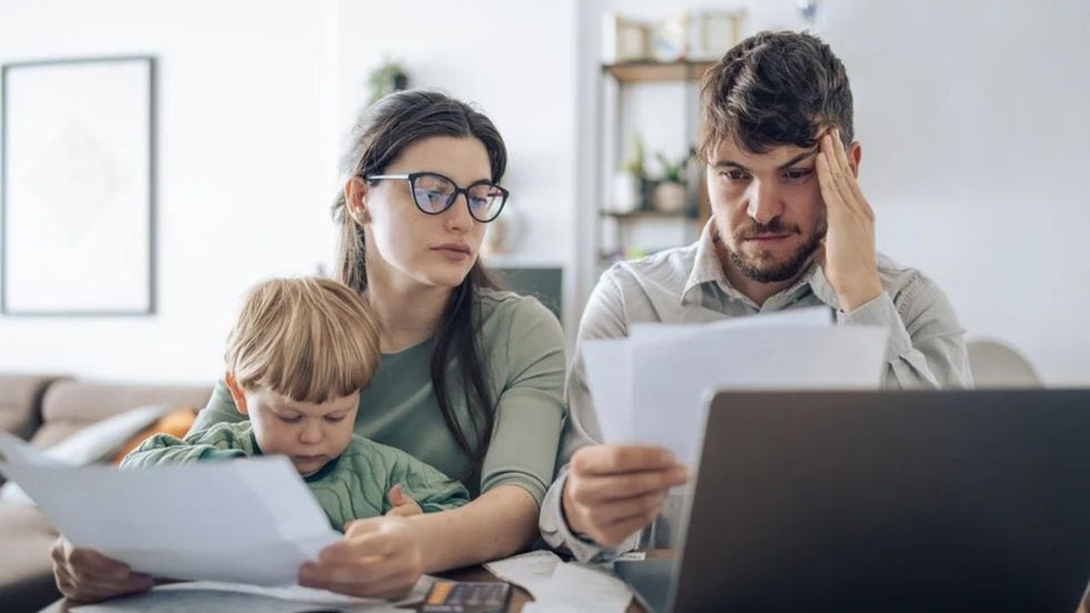 Couple at laptop