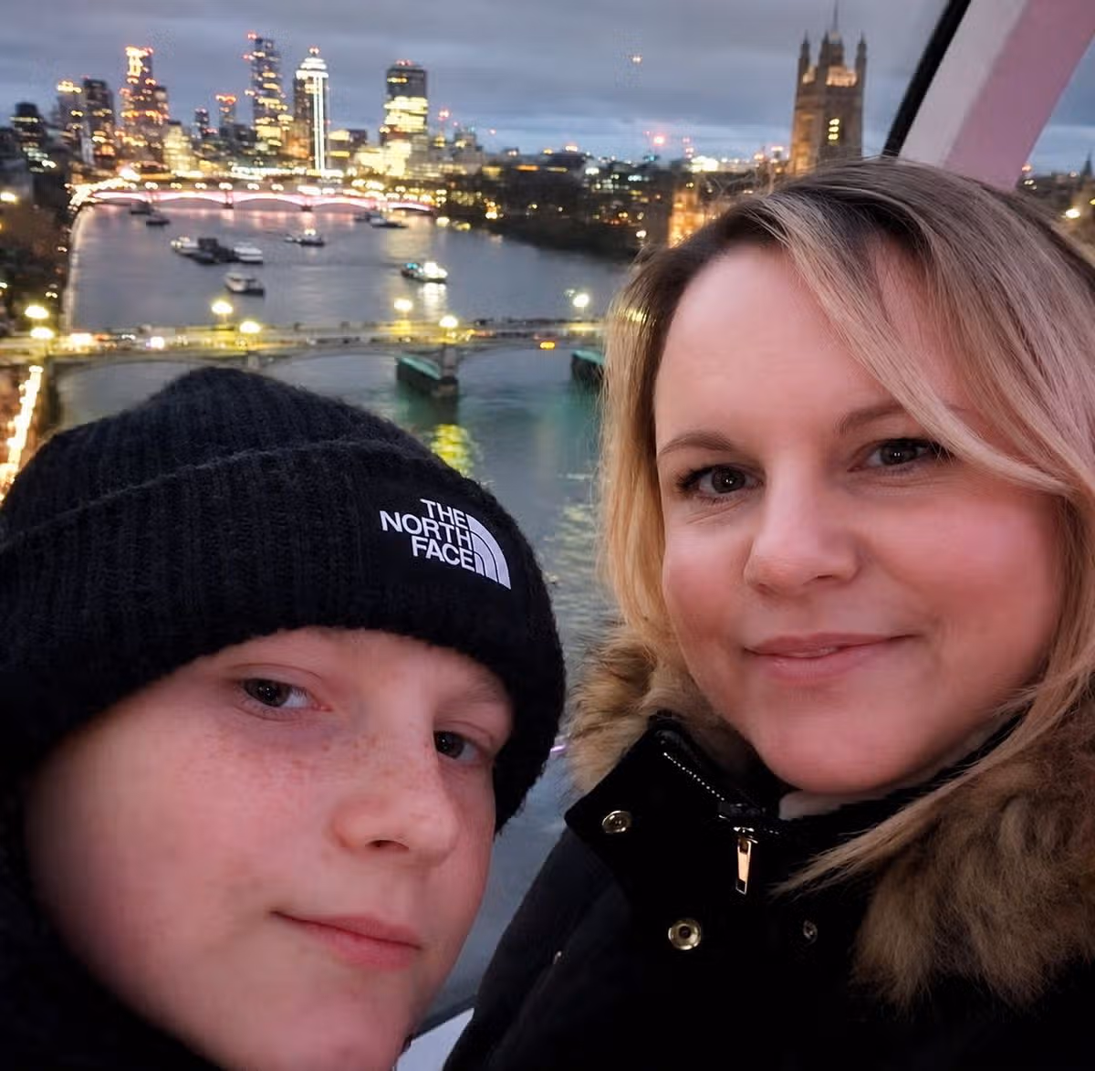 Jake and his mum taking a selfie