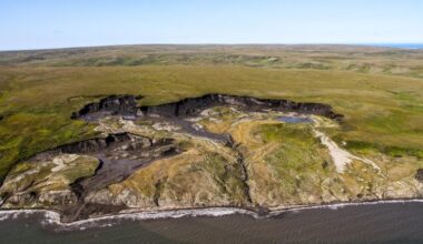 Eroding Permafrost Coast Herschel Island