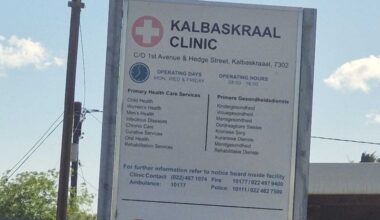 The Kalbaskraal satellite clinic, where five alleged gang members entered the clinic to search for a gang rival, forcing staff and patients to evacuate.