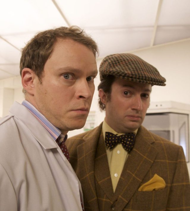 Television programme, 'THAT MITCHELL AND WEBB LOOK'. BBC Picture shows: Rob Webb and David Mitchell as Phillips (a scientist) and Monsieur Garnier TX BBC TWO TUESDAY 12TH JULY 2010