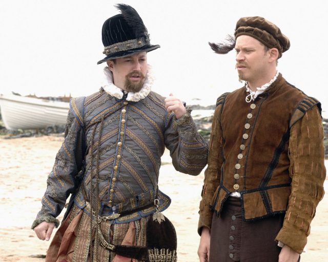 TELEVISION PROGRAMMES: THAT MITCHELL AND WEBB LOOK. PICTURE SHOWS: ROBERT WEBB AND DAVID MITCHELL Sir Walter Raleigh (David) names his latest discovery Virginia. His First Mate wonders if it's "a bit personal, to name a new land after the fact that our Queen's never done it". BBC Two: Thursday 21st Feb 2008 BBC WARNING: Use of this copyrighted image is subject to Terms of Use of BBC Digital Picture Service. In particular, this image may only be used during the publicity period for the purpose of publicising 'That Mitchell and Webb Look' and provided the BBC is credited. Any use of this image on the internet or for any other purpose whatsoever, including advertising or other commercial uses, requires the prior written approval of the BBC.