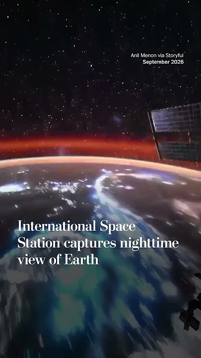 International Space Station captures nighttime view of Earth - YouTube