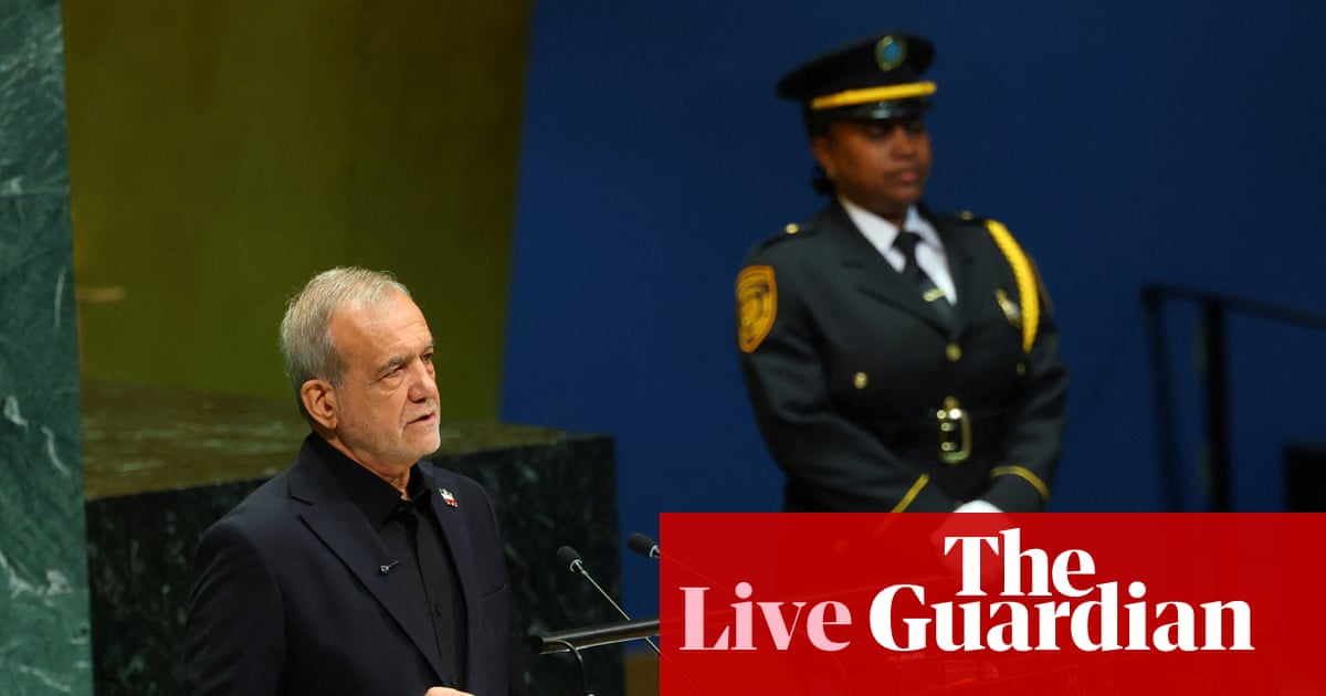 US delegation walks out as Iran’s Pezeshkian angrily responds to Trump at UN General Assembly - live | United Nations