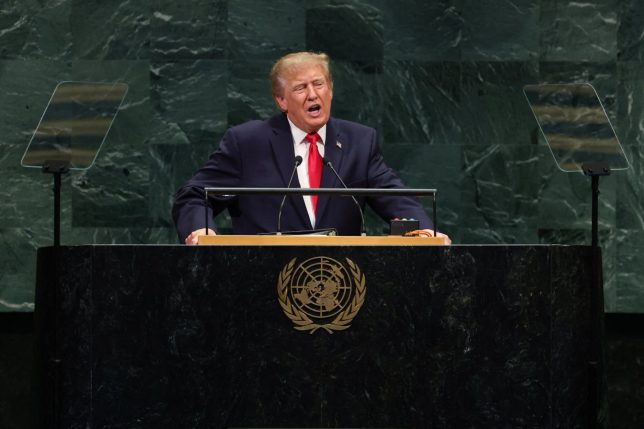 US President Donald Trump addresses the 81st United Nations General Assembly at the United Nations Headquarters in New York, on September 22, 2026. (Photo by TIMOTHY A. CLARY / AFP via Getty Images)