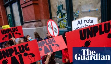 ‘Eat the rich, save the planet’: climate protesters call out big tech’s disconnect from reality | AI (artificial intelligence)