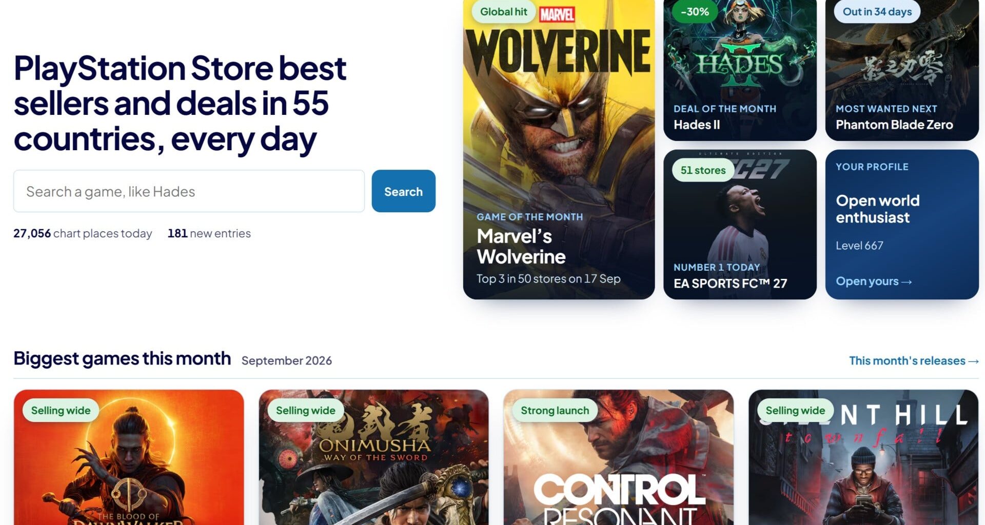 This Incredible New PS5 Website Tracks PS Store Sales Data Around the World and Your Personal Play History