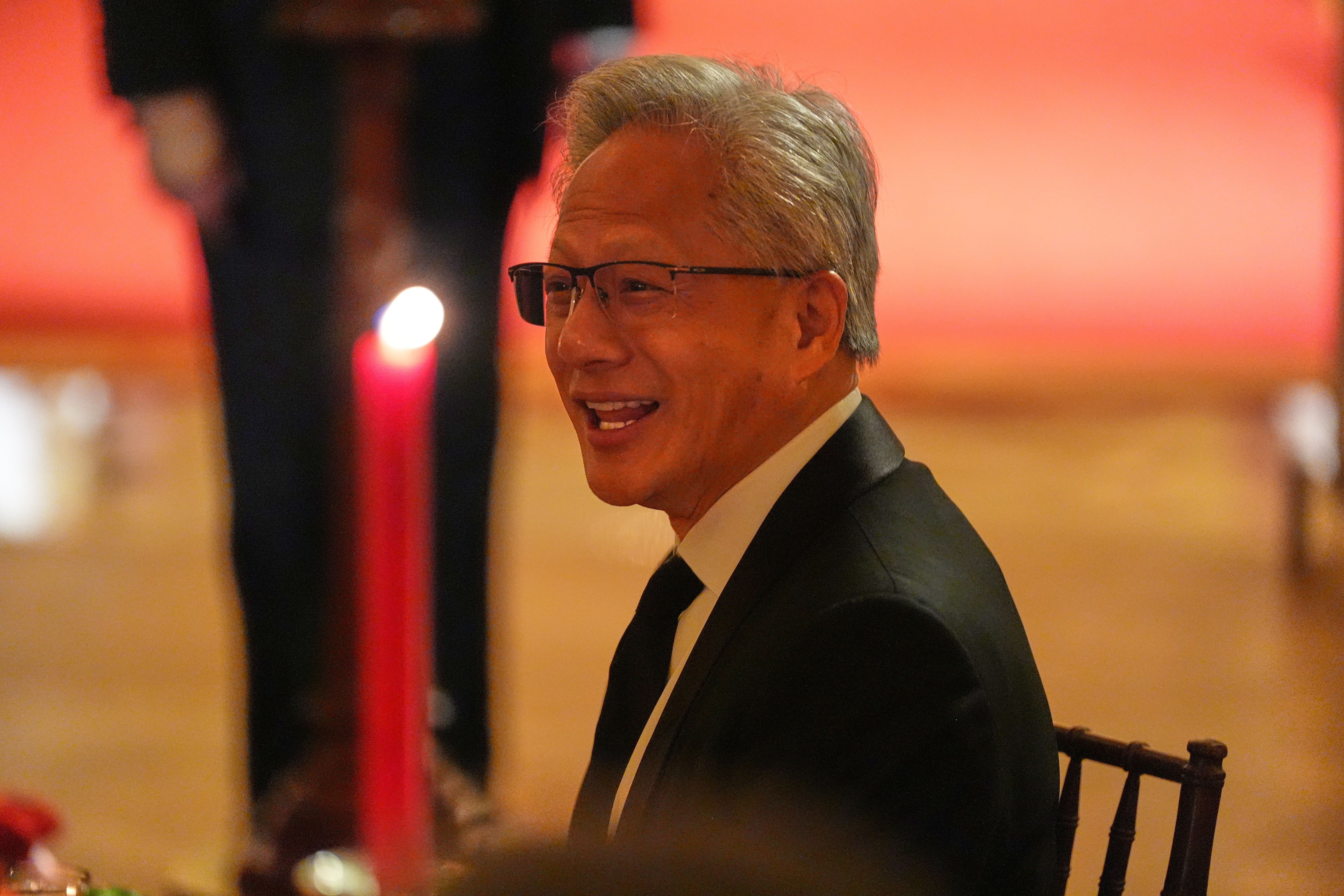 NVIDIA CEO Jensen Huang was one of many technology CEOs at the state dinner on Thursday