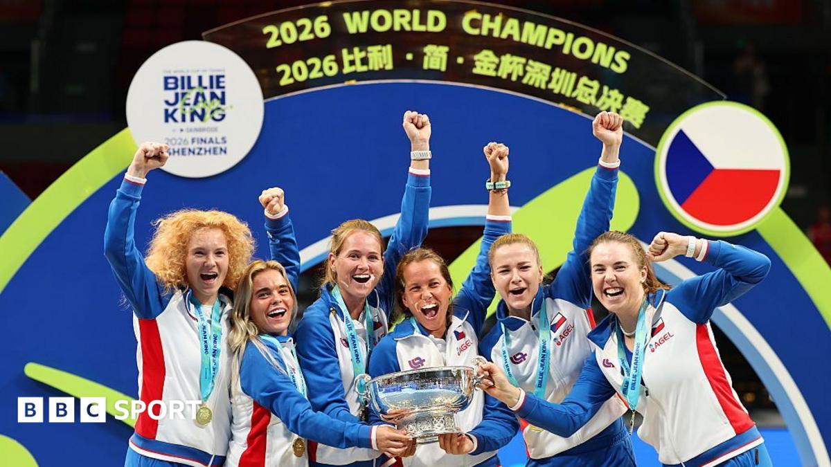 Czech Republic celebrate winning the Billie Jean King Cup