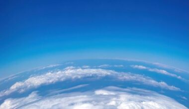 view of earth’s curved horizon