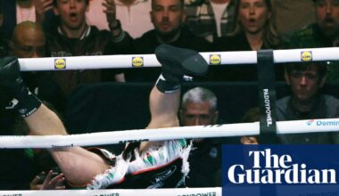 Boxer Thomas Carty falls out of ring after 92 seconds in bizarre no-contest | Boxing