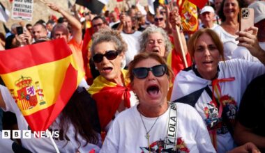 big crowd in Madrid