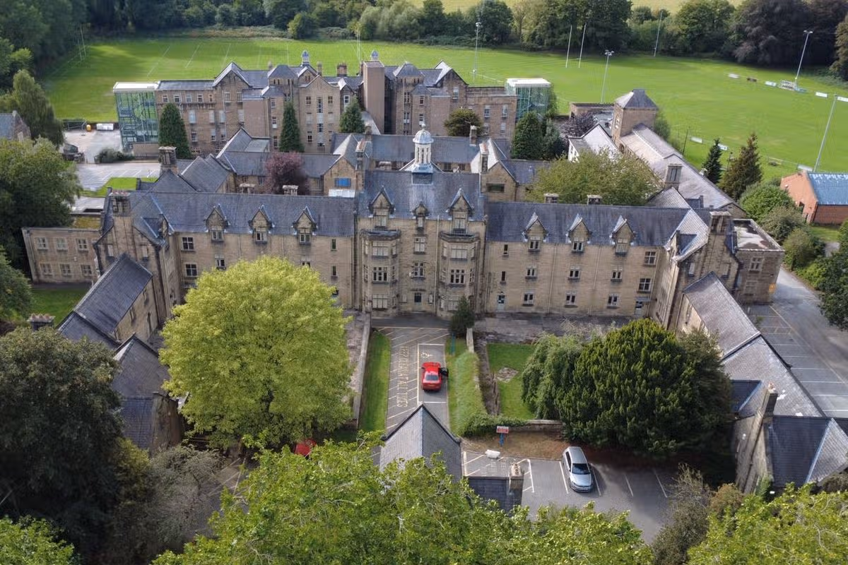A bird's eye view of the former Babington Hospital in Belper.