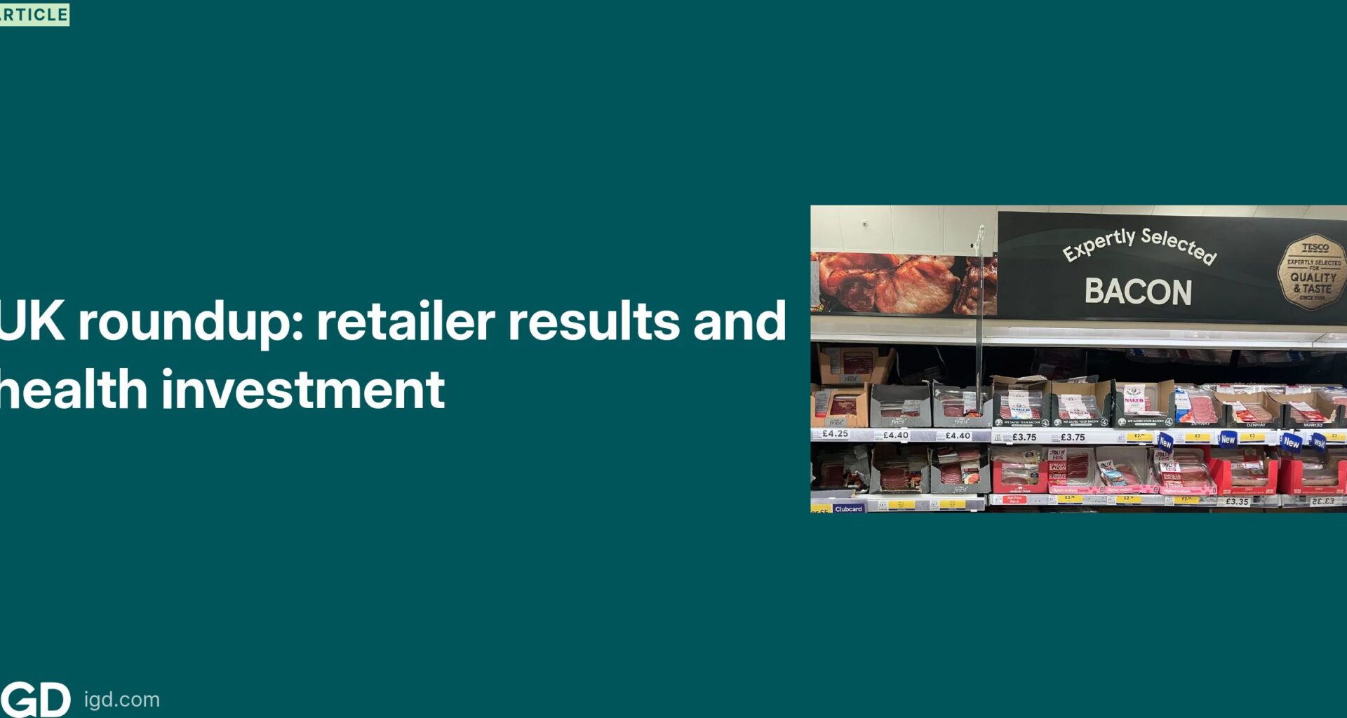 UK Retailer Results, Health Investment & Grocery Market Updates
