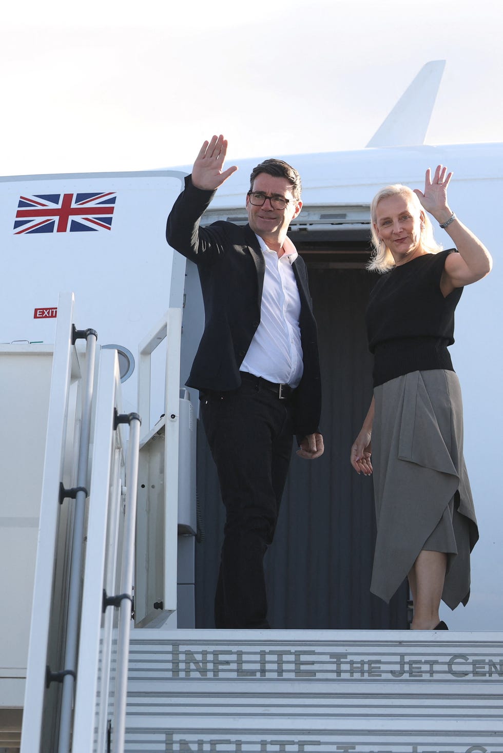 UK Prime Minister Attends The United Nations General Assembly stansted, united kingdom september 21: british prime minister, andy burnham and his wife marie france van heel board a plane for the united states, ahead of attending the 81st united nations general assembly (unga) in new york city, at stansted airport, on september 21, 2026 in stansted, england. this is andy burnhams first vist to the united nations as uk prime minister, and first face to face meeting with president donald trump. (photo by toby melville wpa pool/getty images)
