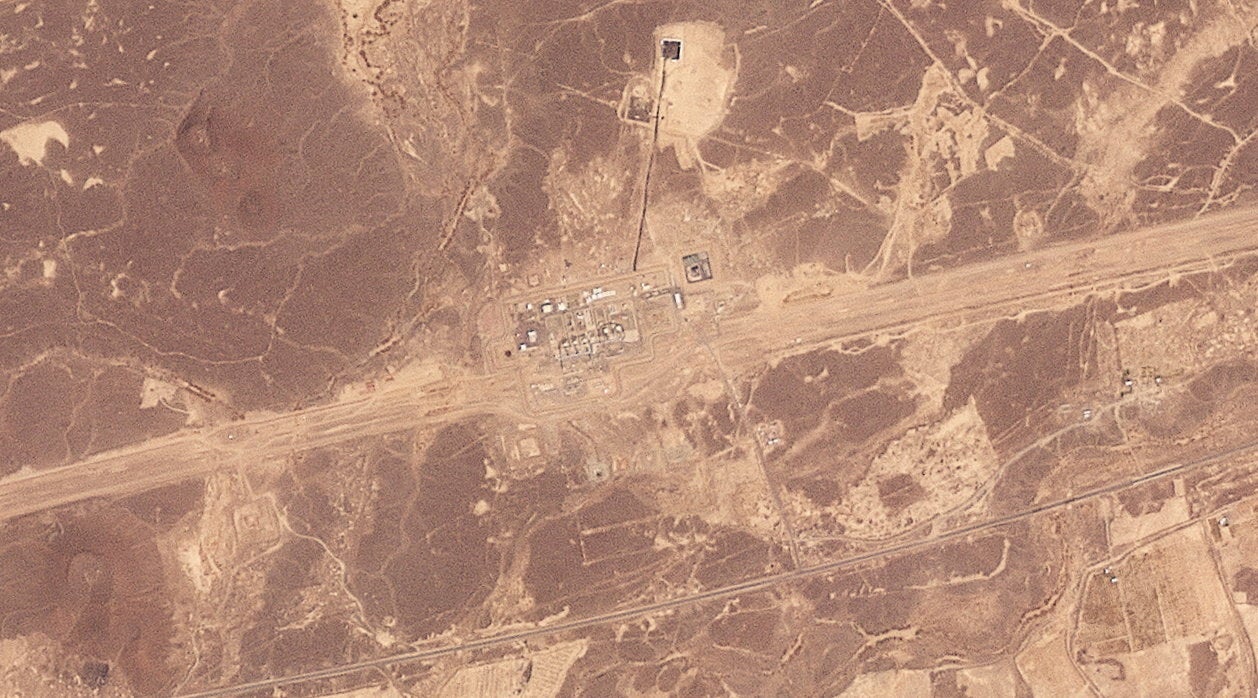 Satellite image shows the East-West pipeline facility in the Hejaz Region, Saudi Arabia, 8 September 2026