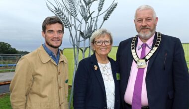 3.6m galvanised steel sculpture unveiled in Swaffham
