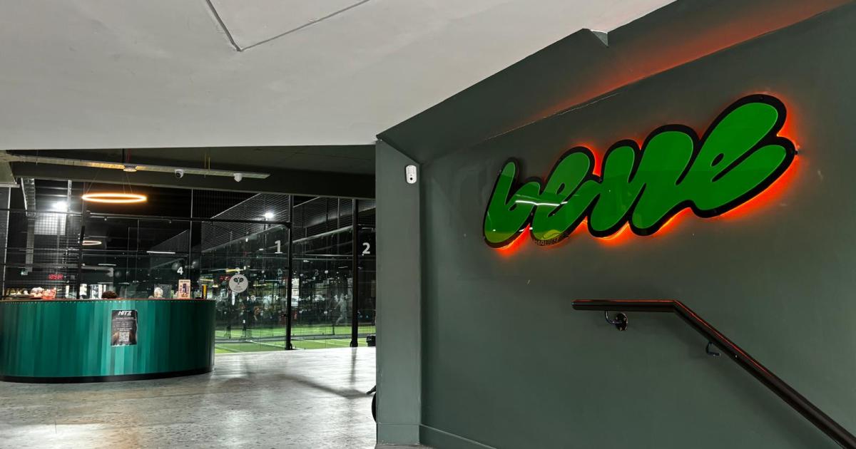 Inside Bradford centre with padel courts and golf simulators
