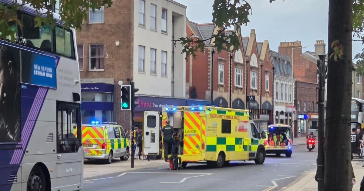 Teenage girl hit by bus in Castle Meadow in Norwich