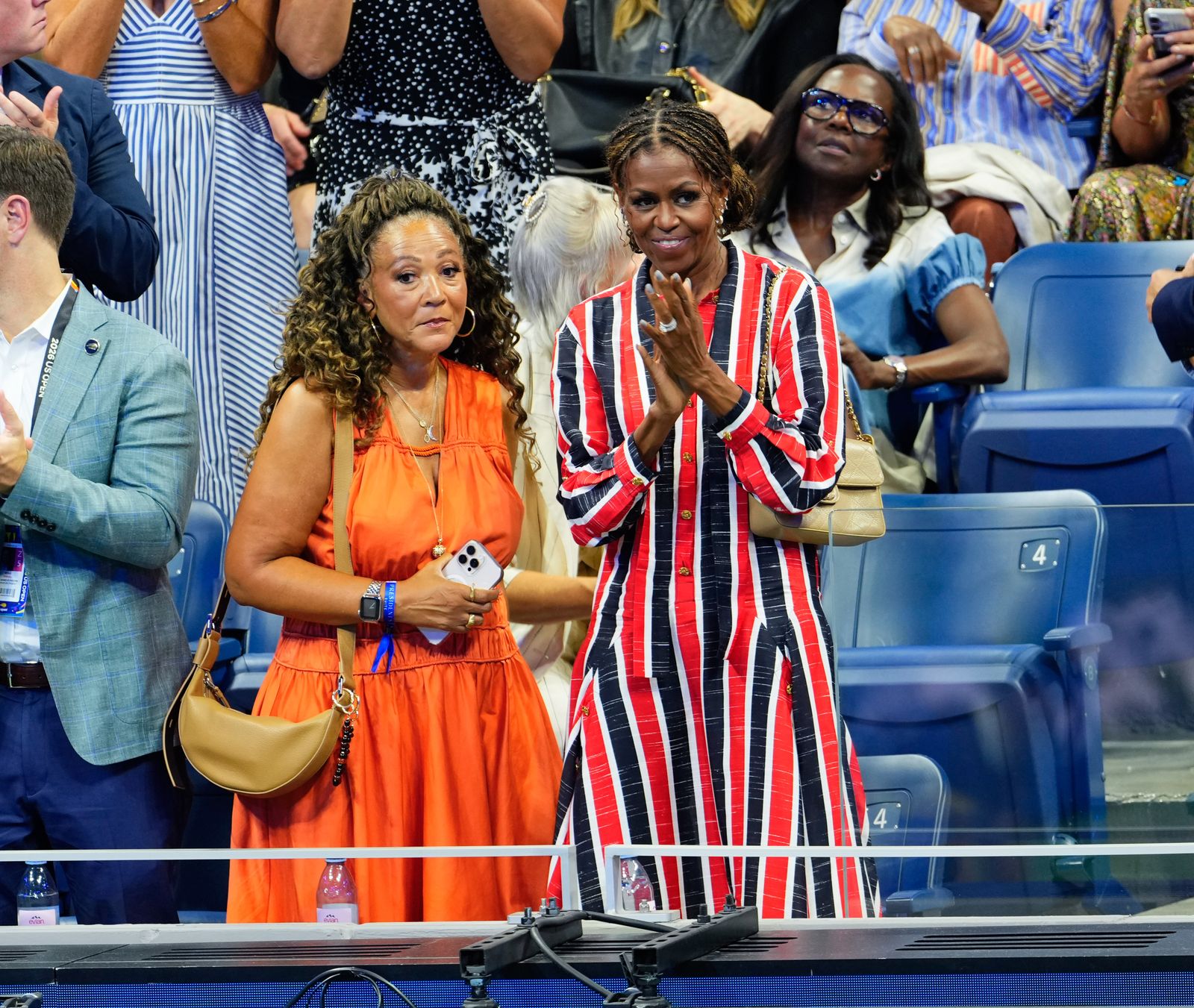 NEW YORK NY SEPTEMBER 10 Michelle Obama attends The 2026 US Open Tennis Championships Day 12 on September 10 2026 in...