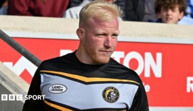 Matty English in York Knights training clothing before a game