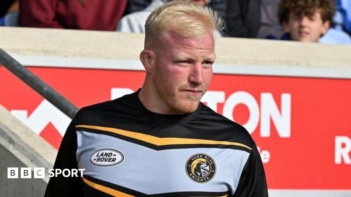 Matty English in York Knights training clothing before a game