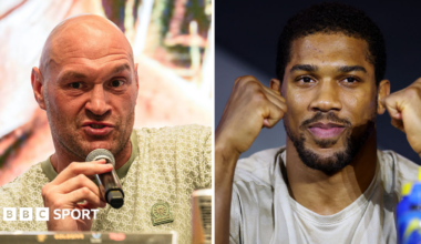 Tyson Fury (left) and Anthony Joshua (right)