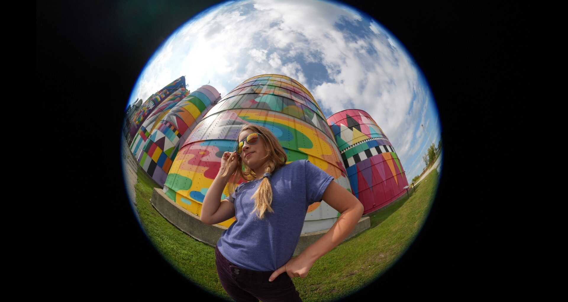 I took Sony’s first mirrorless fisheye lens to the most colorful and photogenic location I could think of for wonderfully weird portraits