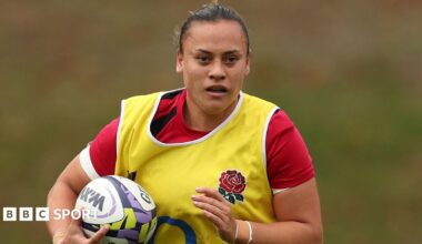 Maddie Feaunati playing against Wales