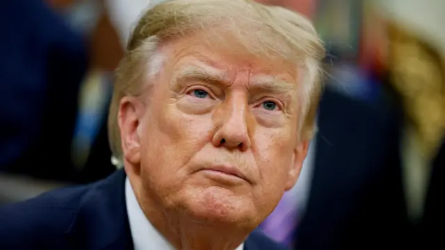 US President Donald J. Trump looks on as he makes an announcement on healthcare in the Oval Office at the White House in Washington, D.C., US, September 18, 2026