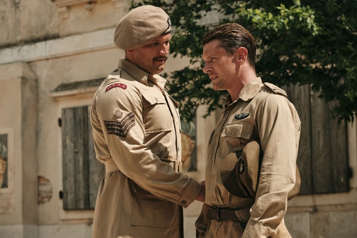 495073,SAS Rogue Heroes 2 Corin Silva as Jim Almonds and Jack O'Connell as Paddy Mayne in SAS Rogue Heroes