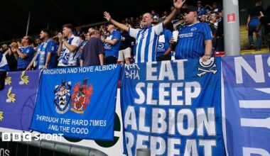Brighton's players paid for tickets, a T-shirt and scarf for the fans who went to their Uefa Conference League play-off with Tromso in August