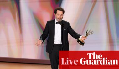 Emmy awards 2026 live: Noah Wyle, Matthew Rhys and Jean Smart win as Widow’s Bay cleans up | Emmys 2026