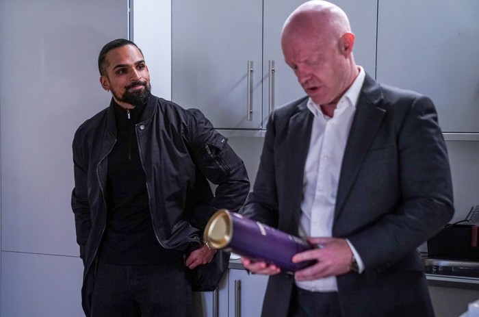 Ravi Gulati looks at Max Branning in EastEnders.