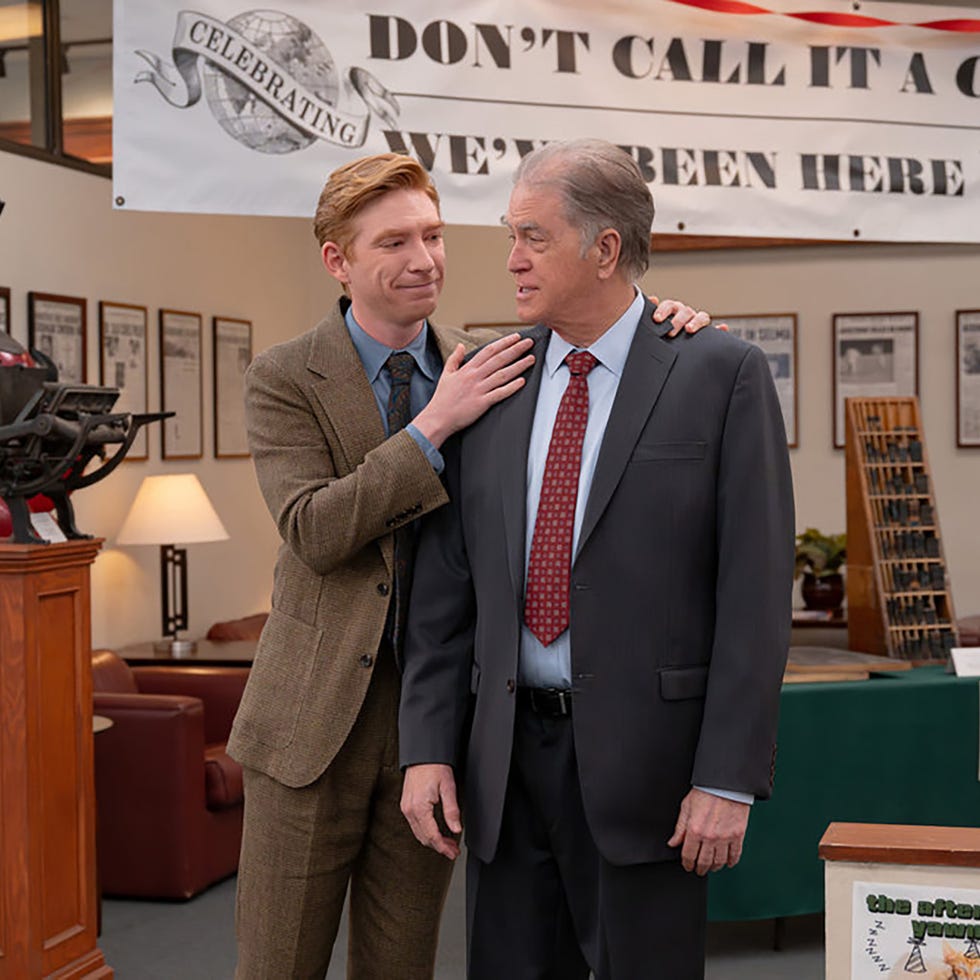 the paper "ttt anniversary " episode 206 pictured: (l r) domhnall gleeson as ned, allan havey as marv (photo by: john p. fleenor/peacock)