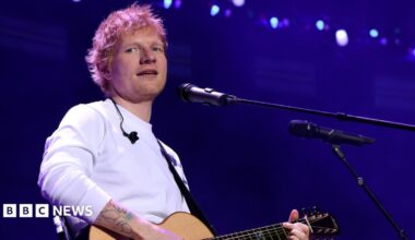 Ed Sheeran on stage