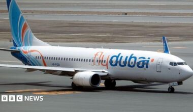 Flydubai plane on ground