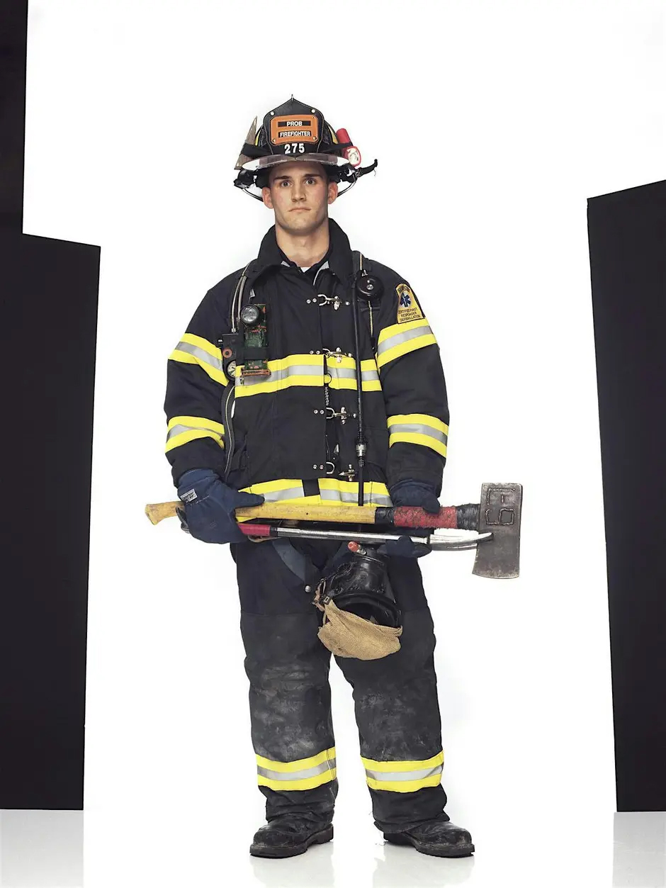 A portrait from Joe McNally's Faces of 9/11 series of giant Polaroids